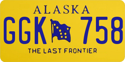 AK license plate GGK758