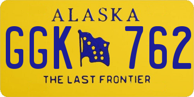 AK license plate GGK762