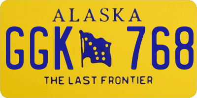 AK license plate GGK768