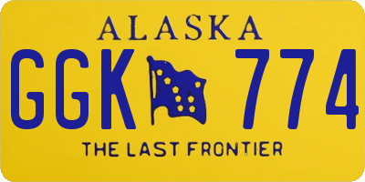 AK license plate GGK774