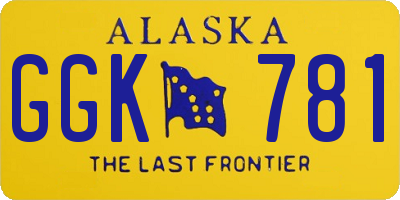 AK license plate GGK781