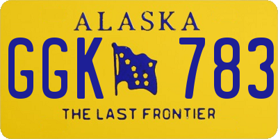 AK license plate GGK783