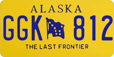 AK license plate GGK812