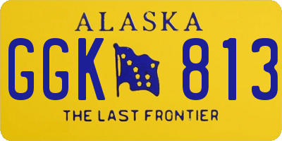 AK license plate GGK813