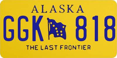 AK license plate GGK818