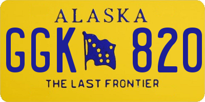 AK license plate GGK820