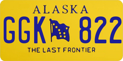 AK license plate GGK822