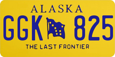 AK license plate GGK825