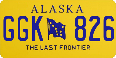 AK license plate GGK826