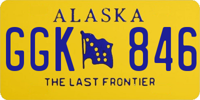 AK license plate GGK846