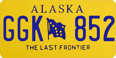 AK license plate GGK852
