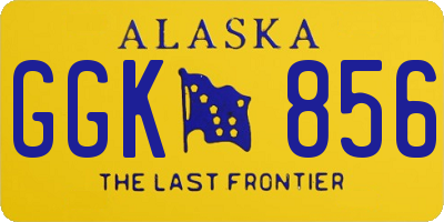 AK license plate GGK856