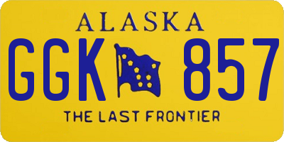 AK license plate GGK857