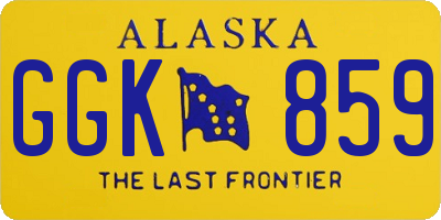 AK license plate GGK859