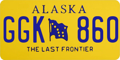 AK license plate GGK860