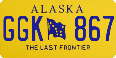 AK license plate GGK867