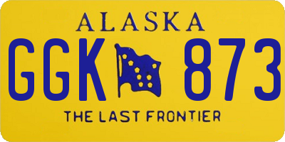 AK license plate GGK873