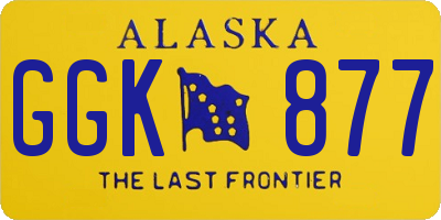 AK license plate GGK877