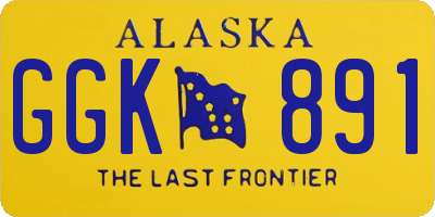 AK license plate GGK891