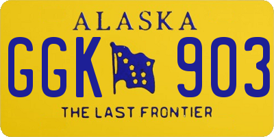AK license plate GGK903