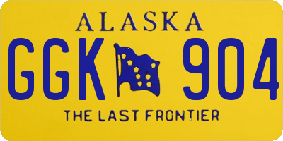 AK license plate GGK904