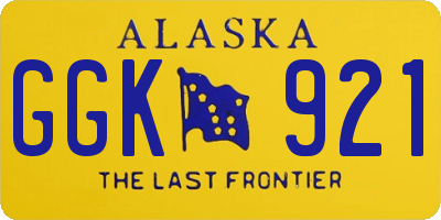 AK license plate GGK921