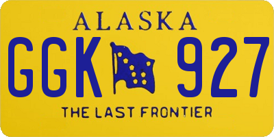 AK license plate GGK927