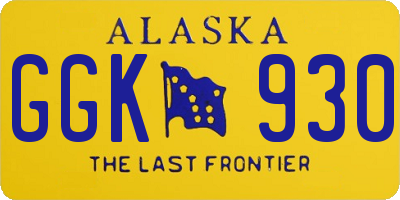AK license plate GGK930