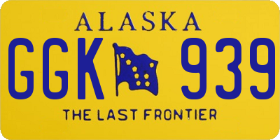 AK license plate GGK939