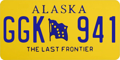 AK license plate GGK941