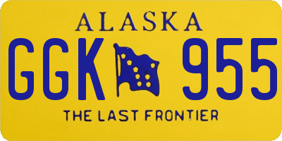 AK license plate GGK955