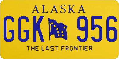 AK license plate GGK956