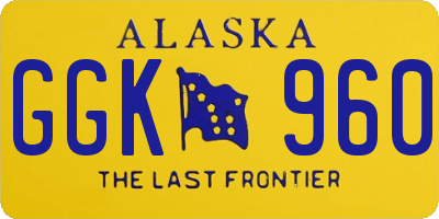 AK license plate GGK960
