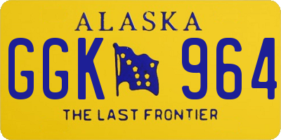 AK license plate GGK964