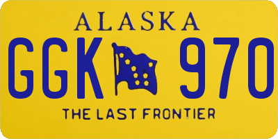 AK license plate GGK970