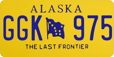 AK license plate GGK975