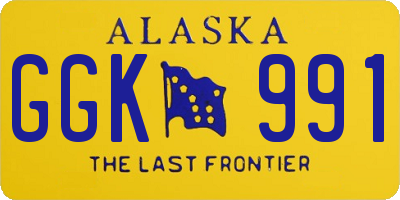 AK license plate GGK991