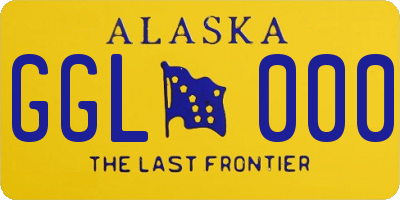 AK license plate GGL000