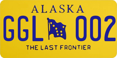 AK license plate GGL002