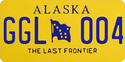 AK license plate GGL004