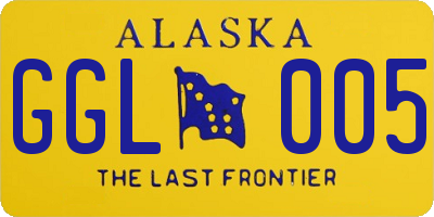 AK license plate GGL005
