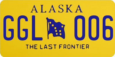 AK license plate GGL006