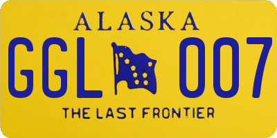 AK license plate GGL007