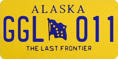 AK license plate GGL011
