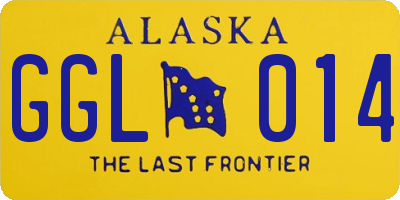 AK license plate GGL014