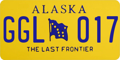AK license plate GGL017