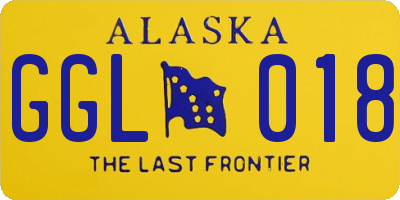 AK license plate GGL018
