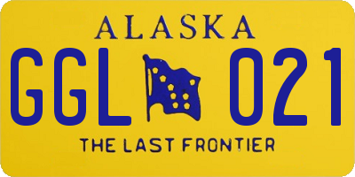 AK license plate GGL021