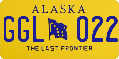 AK license plate GGL022