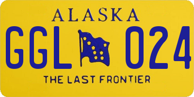 AK license plate GGL024